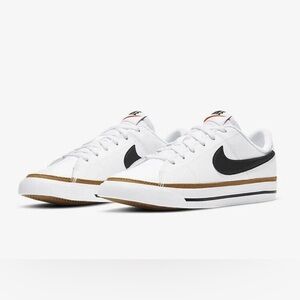 Nike Court Legacy Youth Kids 4.5 White Black Desert Ochre Sneakers DA5380-102